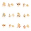 Immagine di 316 Acciaio inossidabile Insetto Orecchini a Perno Oro Placcato Multicolore Libellula Smalto 8mm x 8mm, Posta / Filo Dimensione: (21 misura), 1 Paio