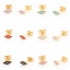 Picture of 316 Stainless Steel Stylish Ear Post Stud Earrings Gold Plated Multicolor Rhombus Enamel 8.3mm x 3.8mm