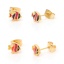 Bild von 316 Edelstahl Stilvoll Ohrring Ohrstecker Vergoldet Bunt Fisch Emaille 7mm x 5.8mm, Drahtstärke: (21 gauge), 1 Paar