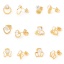 Bild von 316 Edelstahl Stilvoll Ohrring Ohrstecker Vergoldet Transparent Strass 1 Paar