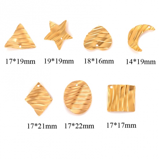 Immagine di 304 Acciaio Inossidabile Charms Geometrica Multicolore Striscia Ritorto 5 Pz