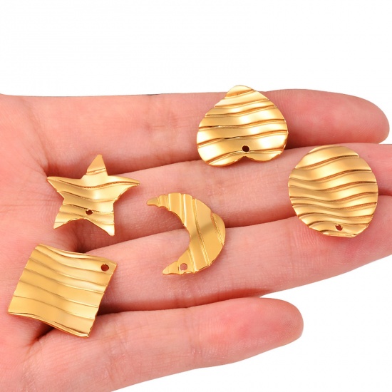 Immagine di 304 Acciaio Inossidabile Charms Geometrica Multicolore Striscia Ritorto 5 Pz