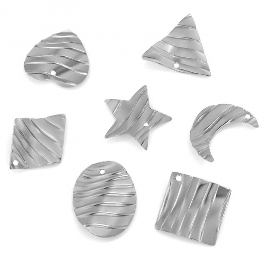 Immagine di 304 Acciaio Inossidabile Charms Geometrica Multicolore Striscia Ritorto 5 Pz
