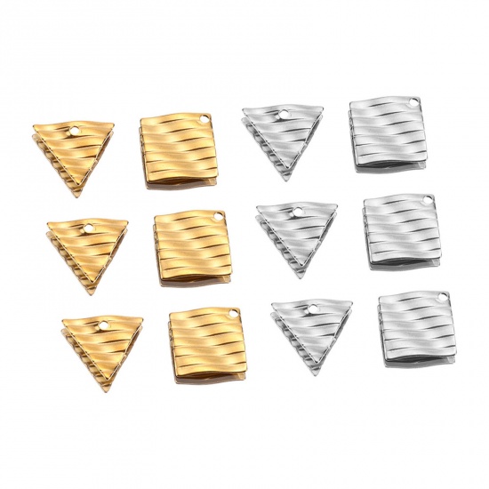 Immagine di 304 Acciaio Inossidabile Charms Geometrica Multicolore Striscia Ritorto 10 Pz