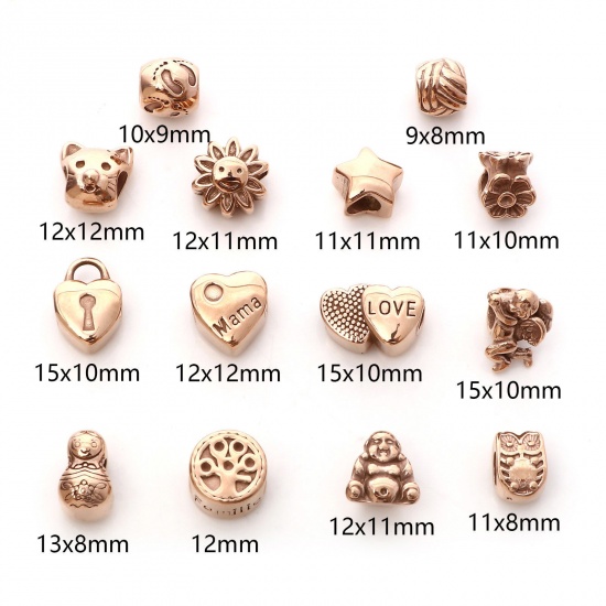 Picture of 304 Stainless Steel Beads Rose Gold