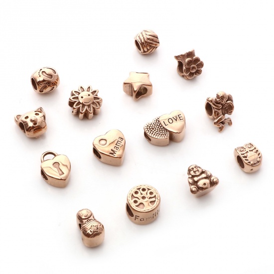 Picture of 304 Stainless Steel Beads Rose Gold