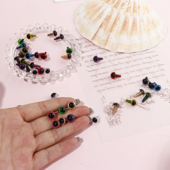 Immagine di Plastica Accessori per materiali artigianali fatti a mano fai-da-te Multicolore Bambola Occhi 20 Seri