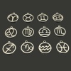 Image de Breloques en 202 Acier Inoxydable Rond Argent Mat Constellation Creux 18mm x 16mm , 5 Pcs