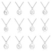 Image de Breloques en 202 Acier Inoxydable Rond Argent Mat Constellation Creux 18mm x 16mm , 5 Pcs