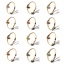 Immagine di 304 Acciaio Inossidabile Pietre Nascita Aperto Regolabile Anello Oro Placcato Cuore 16.9mm (taglia di US: 6.5), 1 Pz