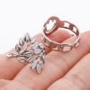 Picture of 304 Stainless Steel Stylish Open Adjustable Rings Silver Tone Hollow 16.5mm(US Size 6)