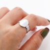 Picture of 304 Stainless Steel Stylish Open Adjustable Rings Silver Tone Hollow 16.5mm(US Size 6)