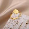 Picture of 304 Stainless Steel Ins Style Unadjustable Rings Sun & Moon