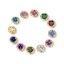 Bild von 316 Edelstahl Monatsstein Perlen Rund Bunt Bunt Strass 6mm D., Loch: ca. 1.3mm, 1 Stück