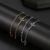 Picture of 304 Stainless Steel Ins Style Ball Chain Multilayer Layered Bracelet Multicolor Geometric 17cm(6 6/8") long