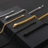 Picture of 304 Stainless Steel Simple Foxtail Chain Bracelets Multicolor