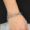 Picture of 304 Stainless Steel Simple Foxtail Chain Bracelets Multicolor