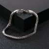 Picture of 304 Stainless Steel Simple Foxtail Chain Bracelets Multicolor