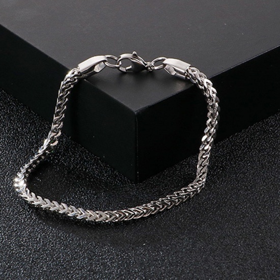 Immagine di 304 Acciaio Inossidabile Semplice Catena di licopodio Braccialetti Multicolore 1 Pz