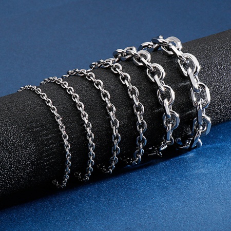 304 Acciaio Inossidabile Semplice Cavo Catena Braccialetti Tono Argento 1 Pz 304 Acciaio Inossidabile Semplice Cavo Catena Braccialetti Tono Argento 1 Pz