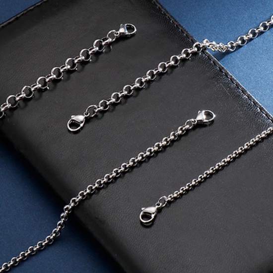 Picture of 304 Stainless Steel Simple Rolo Chain Bracelets Multicolor