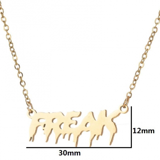Picture of 201 Stainless Steel Stylish Link Cable Chain Necklace Multicolor 45cm(17 6/8") long
