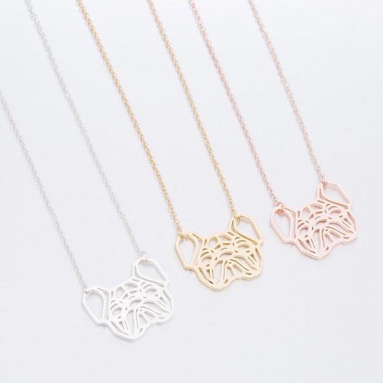 Picture of 201 Stainless Steel Stylish Link Cable Chain Necklace Multicolor 45cm(17 6/8") long