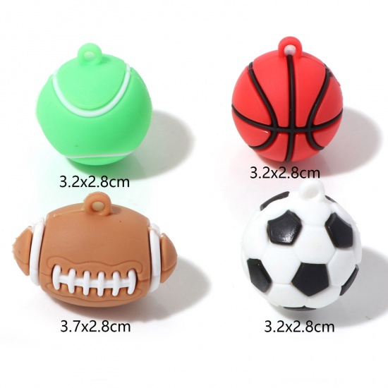 Image de Pendentifs en PVC Sport 3D 5 Pcs