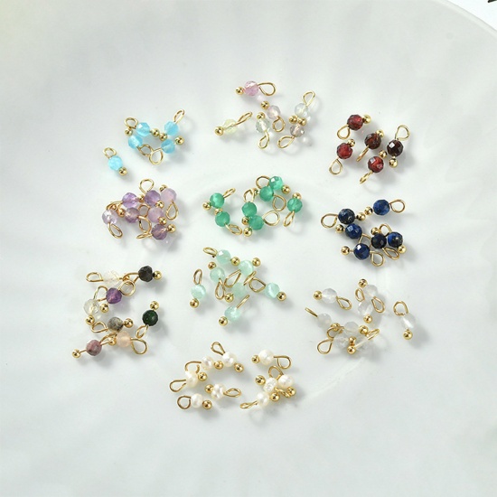 Immagine di Gemma ( Misto ) Charms Multicolore Tondo 3mm Dia., 5 Pz