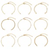 Image de Bracelets Semi-finis pour la Fabrication de Bijoux Faits à la Main en 304 Acier Inoxydable Chaînes Doré 17cm Long, 1 Pièce