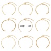 Picture of 304 Stainless Steel Link Chain Semi-finished Bracelets For DIY Handmade Jewelry Making Gold Plated 17cm(6 6/8") long