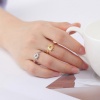Picture of Titanium Steel Galaxy Open Adjustable Rings Multicolor Sun Hollow 17.3mm(US Size 7)