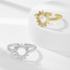 Picture of Titanium Steel Galaxy Open Adjustable Rings Multicolor Sun Hollow 17.3mm(US Size 7)