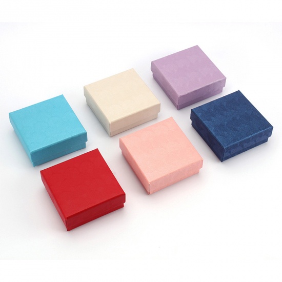 Imagen de Cajas Papel de Cuadrado , Multicolor , Concha 7.5cm x 7.5cm x 3cm , 10 Unidades