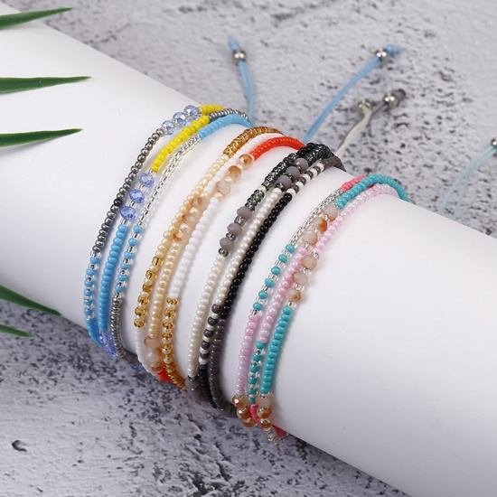 Picture of Resin Boho Chic Bohemia Multilayer Layered Bracelet Multicolor Beaded