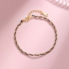 Picture of Brass Simple Braided Bracelets Multicolor 15cm(5 7/8") long