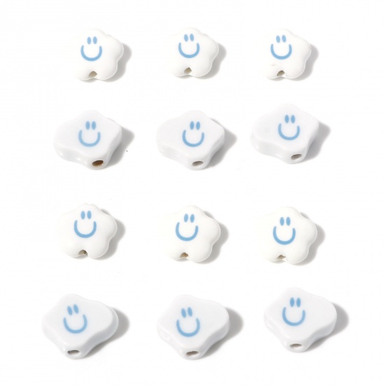 Picture of Ceramic Weather Collection Beads White Smile