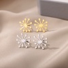 Picture of 304 Stainless Steel Stylish Ear Post Stud Earrings Multicolor 15mm Dia., 1 Piece