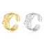 Imagen de 304 Acero Inoxidable Halloween Abierto Ajustable Anillos Multicolor Forma de C Halloween Telaraña Hueco 17.3mm (US size 7), 1 Unidad