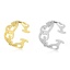 Immagine di 304 Acciaio Inossidabile Beniamino Contorno Aperto Regolabile Anello Multicolore forma di C Gatto Filigrana 17.3mm (taglia di US: 7), 1 Pz