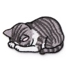 Picture of Polyester Embroidery Iron On Patches Appliques (With Glue Back) DIY Sewing Craft Clothing Decoration Multicolor Cat Animal 5.5cm x 3.3cm