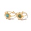 Immagine di Ecologico Pastorale Naturale Stile Bohemien 18K Vero Oro Placcato 304 Acciaio Inossidabile & Pietra Aperto Regolabile Sole Anello Per Donne 1 Pz