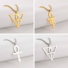 Bild von 304 Edelstahl Religiös Venezianerkette Halskette Bunt Ankh ägyptisches Kreuz Hohl 60cm lang, 1 Strang