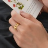 Bild von Titan Edelstahl Religiös Offen Ring Bunt C-Form Böser Blick Evil Eye Hohl 1 Stück