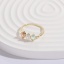 Picture of Eco-friendly Simple & Casual Exquisite 14K Real Gold Plated Copper & Cubic Zirconia Unadjustable Marquise Rings For Women Anniversary