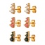 Picture of Eco-friendly Sweet & Cute Exquisite 18K Real Gold Plated 304 Stainless Steel & Cubic Zirconia Ear Post Stud Earrings For Women Party