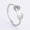 Bild von 304 Edelstahl Stilvoll Uneinstellbar Ring Bunt Rund Symbol von Unendlich Hohl 1 Stück