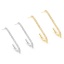 Picture of Brass Ear Post Stud Earrings Multicolor U-shaped With Loop Multicolour Cubic Zirconia 30mm x 12mm