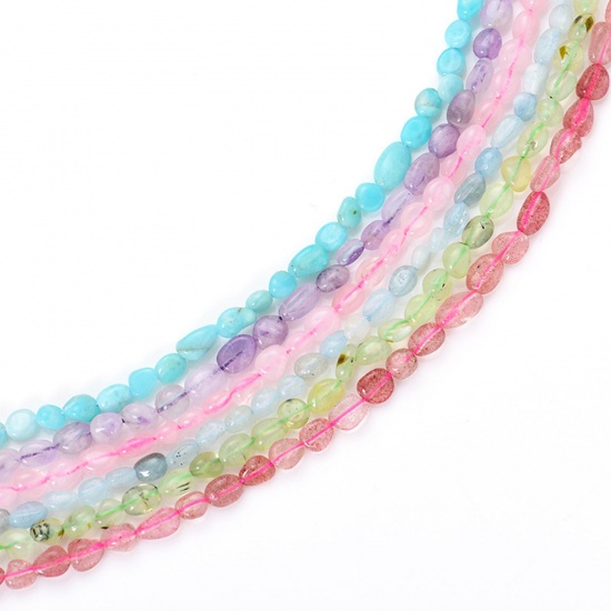 Picture of Gemstone ( Natural ) Loose Beads Irregular Multicolor About 8mm x 6mm