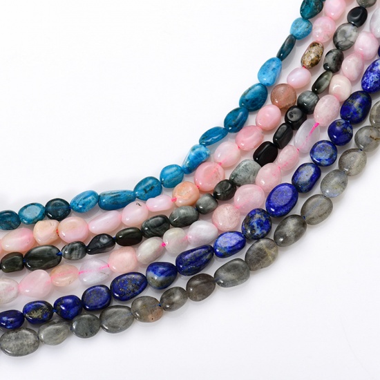 Picture of Gemstone ( Natural ) Loose Beads Irregular Multicolor About 8mm x 6mm